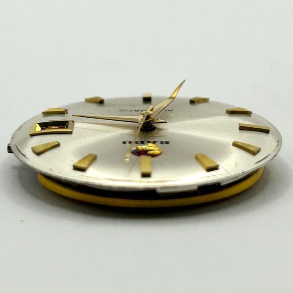 Vintage 30mm Rado 17 Jewel Men's Automatic Watch Head 18k Gold - WORKING - Picture 5 of 7